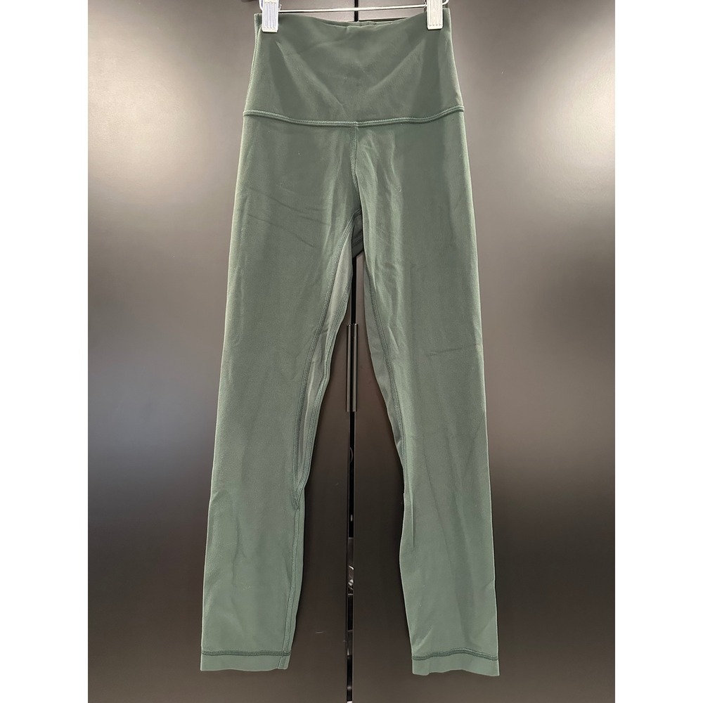 Lululemon Align High-Rise Crop Leggings Legacy Green‎ Nulu LW6BGJS Size 0